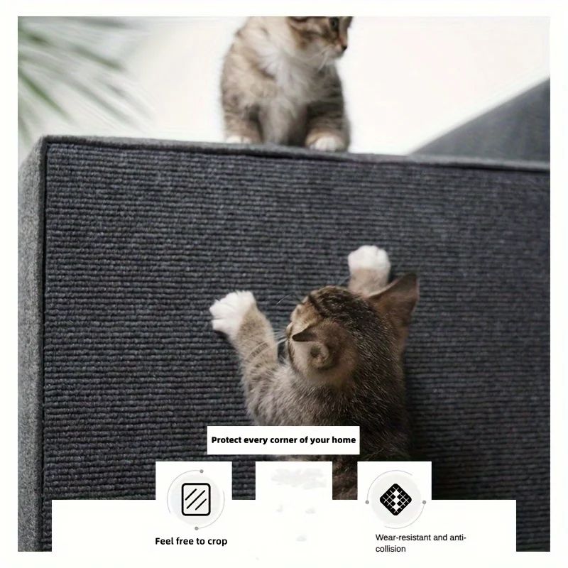 Wall Mounted Cat Scratching Pad Durable Cuttable NonSlip SelfAdhesive Cat Scratching Board  Indoor  2