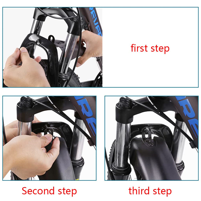 2pcs Bicycle Fenders Set PP Soft Plastic MTBDH Mudguards For Rear Shock  Splash Protection  Univers 4