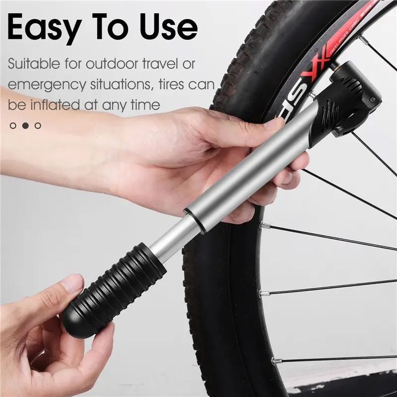 Portable Mini Bicycle Pump Cycling Hand Air Pump  Tire Inflator With SchraderPresta Valve For MTB   3