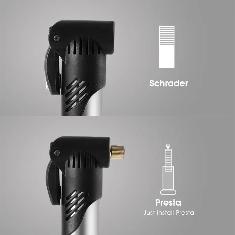 Portable Mini Bicycle Pump Cycling Hand Air Pump  Tire Inflator With SchraderPresta Valve For MTB   5