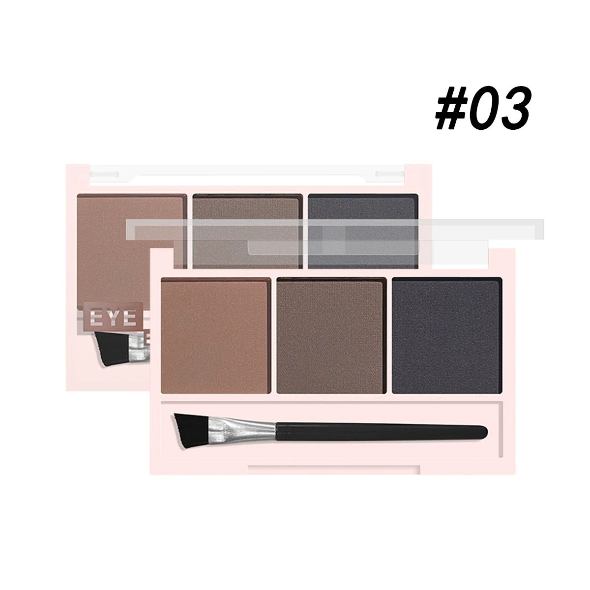 3Color Brow Powder Set With Brush  LongLasting Waterproof  NaturalLooking Eyebrow Makeup Kit For De 8