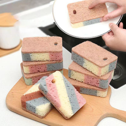 5 Sets DoubleSided Cleaning Sponge Honeycomb Dishwashing Sponge For Household Cleaning  Decontamina 2