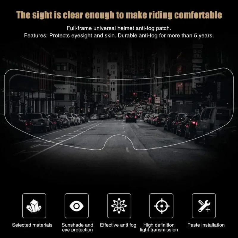 Antifog  Rainproof Film For Motorcycle Helmet Lens Durable Nano Coating Sticker For Clear Vision Es
