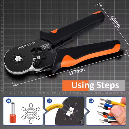 Hexagonal SelfAdjusting Wire Crimping Tool Kit For 237 AWG 2