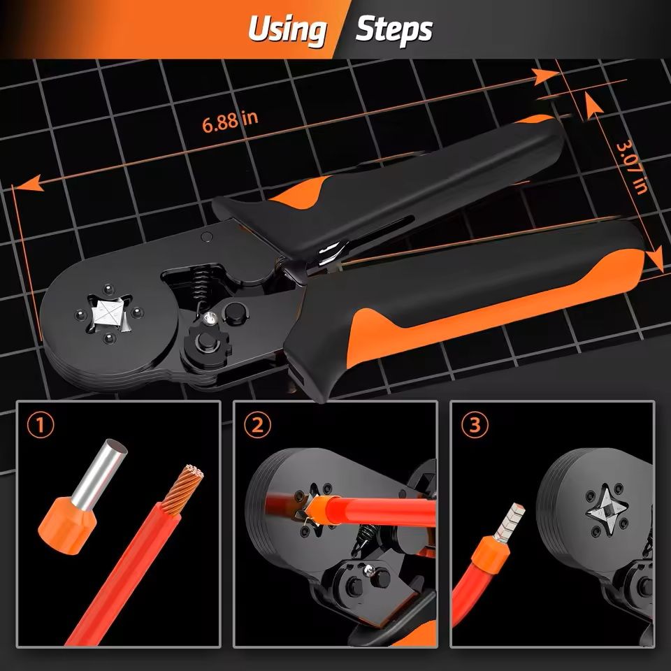 Hexagonal SelfAdjusting Wire Crimping Tool Kit For 237 AWG 3