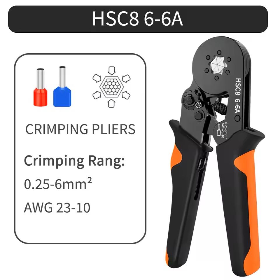 Hexagonal SelfAdjusting Wire Crimping Tool Kit For 237 AWG 6