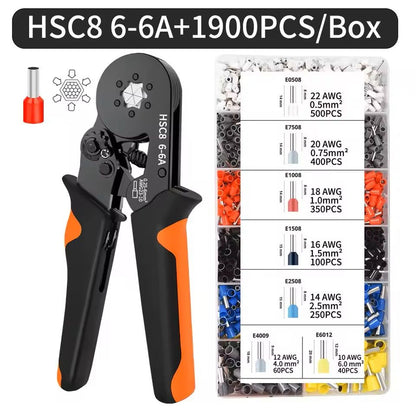 Hexagonal SelfAdjusting Wire Crimping Tool Kit For 237 AWG 16