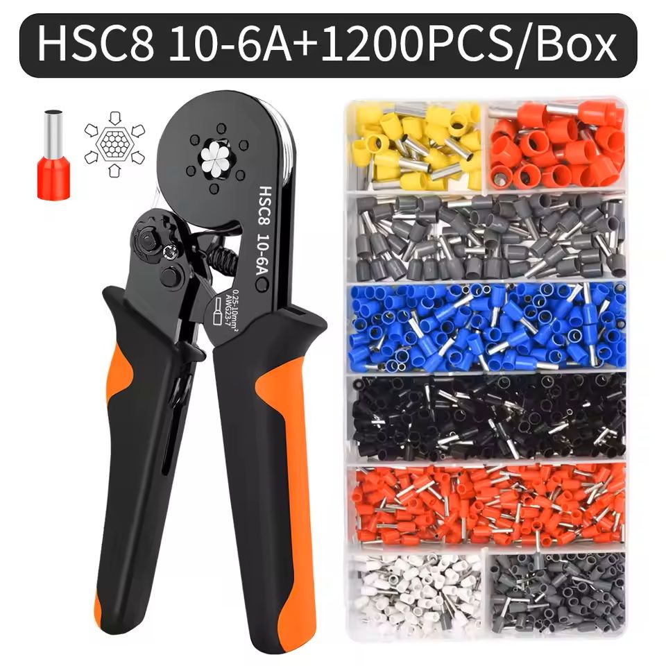 Hexagonal SelfAdjusting Wire Crimping Tool Kit For 237 AWG 12