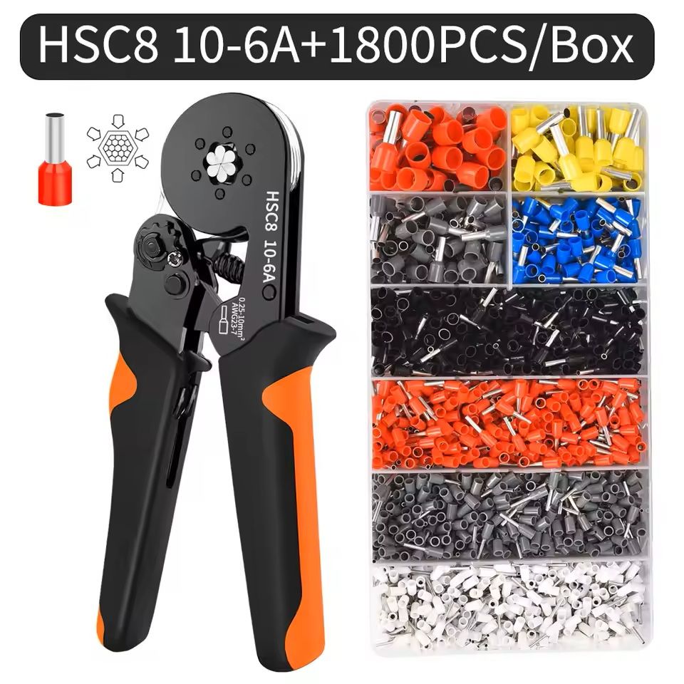 Hexagonal SelfAdjusting Wire Crimping Tool Kit For 237 AWG 13