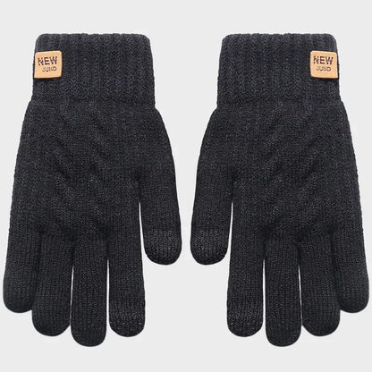 Men  Women Knitted Thick Thermal Full Finger Gloves Winter Warm Wool Driving Gloves Touchscreen Mit 1