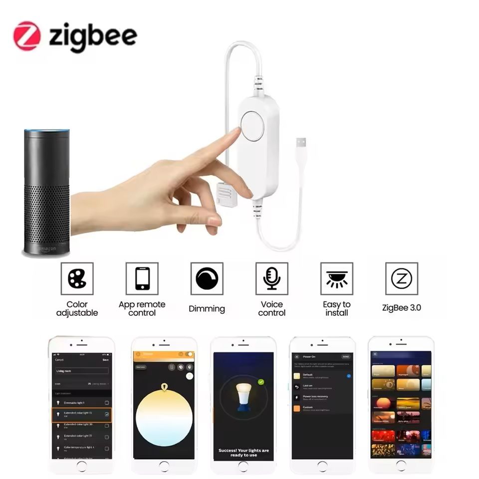 Zigbee Smart LED Strip Controller RGB And Dimmer Compatible With Alexa And SmartThings 5