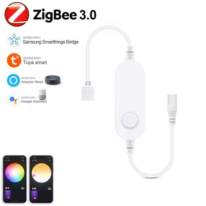 Zigbee Smart LED Strip Controller RGB And Dimmer Compatible With Alexa And SmartThings 9