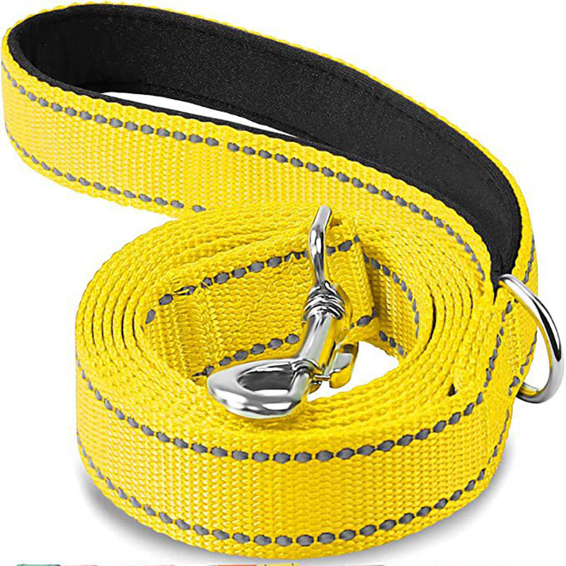 Night Reflective Pet Leash  Harness Adjustable DogCat Collar Lead Durable Guard Rope For Walking  S 12