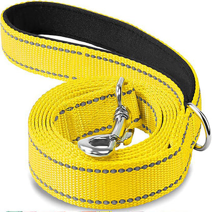 Night Reflective Pet Leash  Harness Adjustable DogCat Collar Lead Durable Guard Rope For Walking  S 12