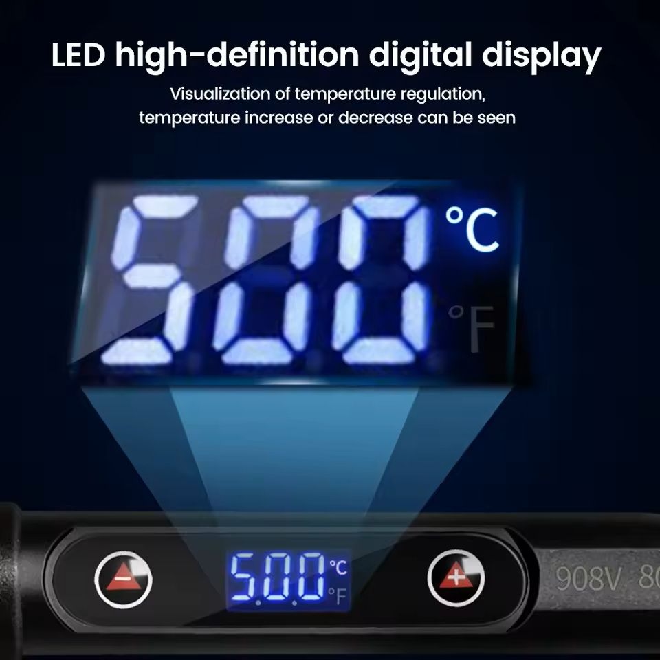 Electric Soldering Iron Kit With LCD Display Adjustable Temperature 16 Piece Set 4