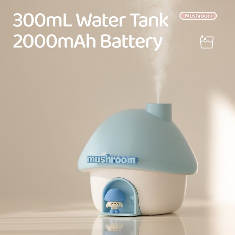 MushGlow Mini Humidifier – Cute Ultrasonic Aroma Diffuser with Colorful Light for Bedroom & Office
