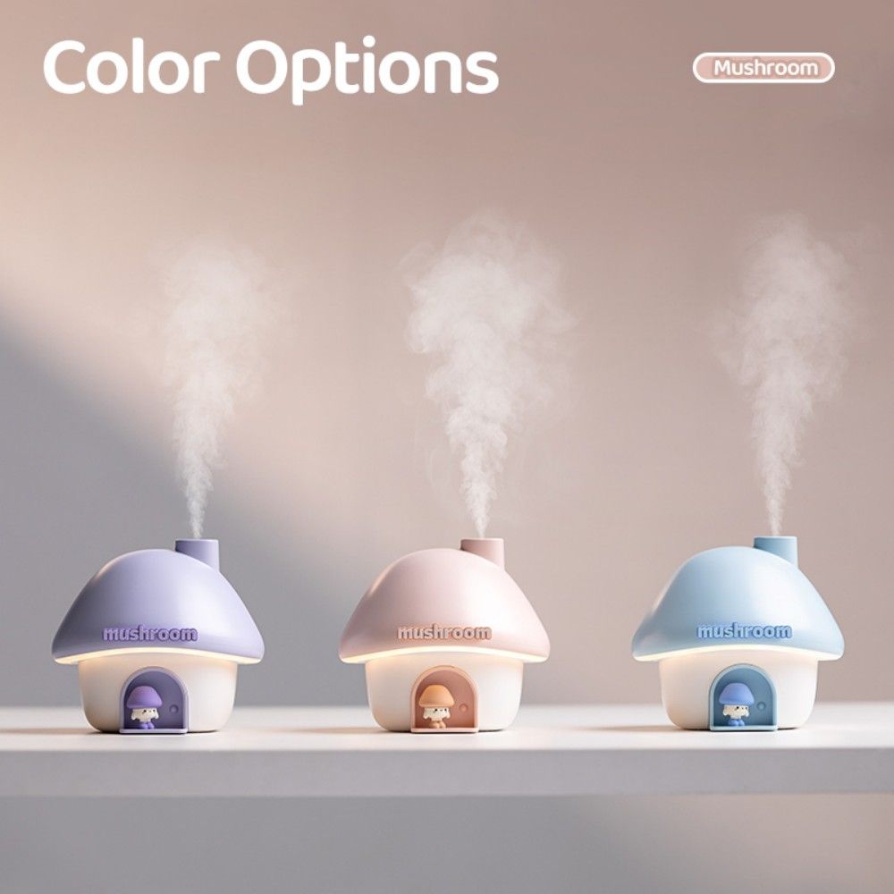 MushGlow Mini Humidifier  Cute Ultrasonic Aroma Diffuser With Colorful Light For Bedroom  Office 2