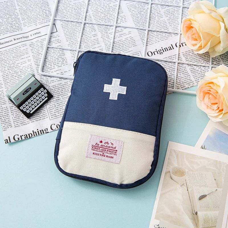 Mini Portable Medicine Bag Travel First Aid Kit Organizer Outdoor Survival Medicine Storage Box For 5