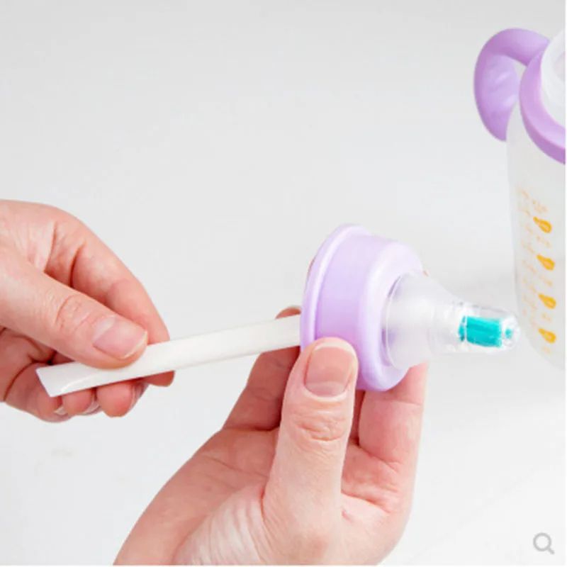 2 Pcs Set Narrow Gap Cleaning Brush Long Handle Portable Brush For Baby Bottles Household Kitchen T 3