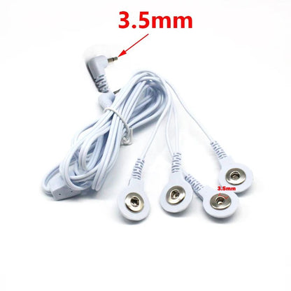 Premium Machine Massager Button Cable Electrode Pads TENS Unit Lead Wires For Professional Electrot 5