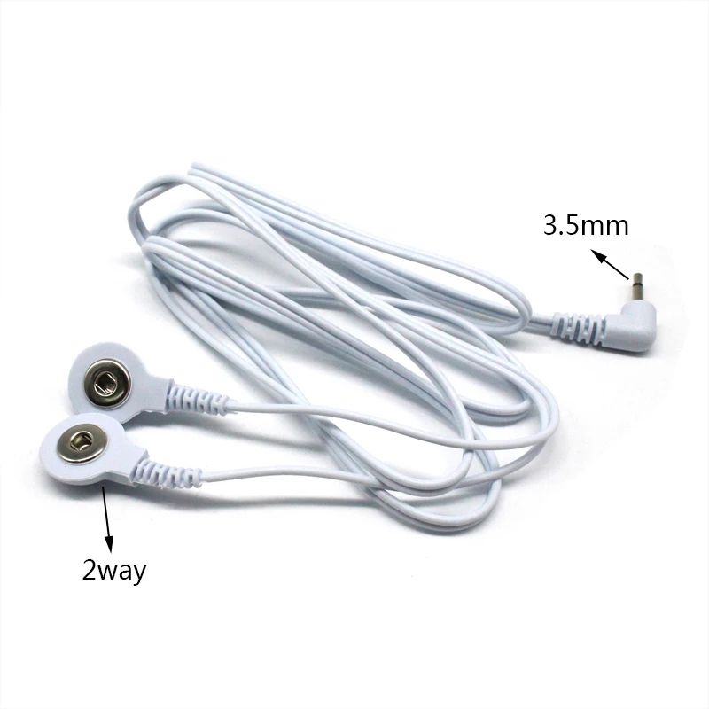 Premium Machine Massager Button Cable Electrode Pads TENS Unit Lead Wires For Professional Electrot 8