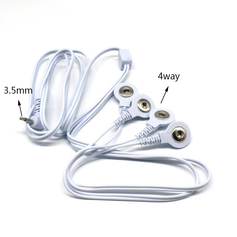 Premium Machine Massager Button Cable Electrode Pads TENS Unit Lead Wires For Professional Electrot 9