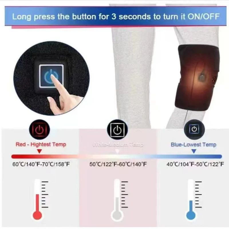 Adjustable Electric Knee Warmer Heated Knee Massage Tool Plugin Health Protection Belt 2