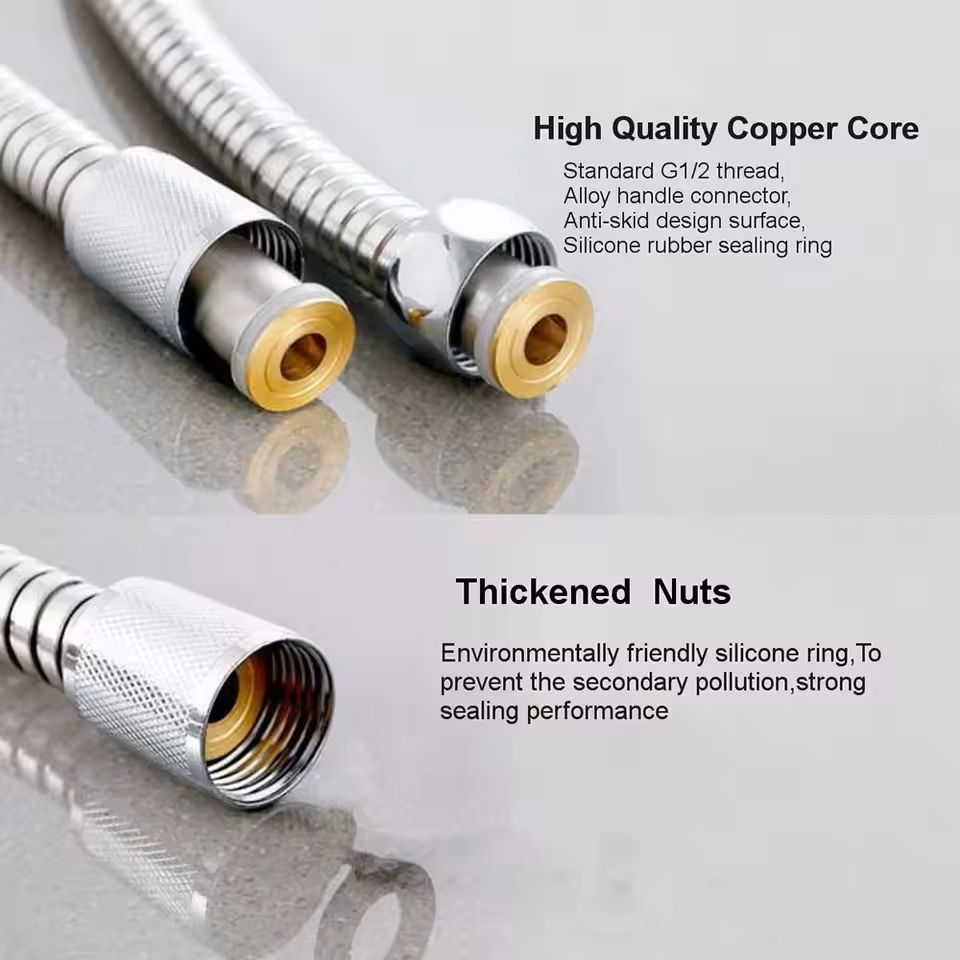 Flexible Stainless Steel Shower Hose For Bathroom Plumbing 1 To 3 Meter 4