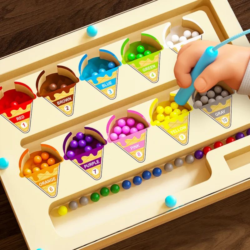 Magnetic Digital Bead Maze Children Puzzle Practice Concentration Training Game For Kids Fun Educat 5