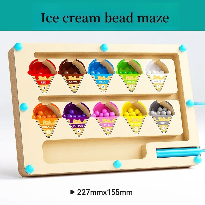 Magnetic Digital Bead Maze Children Puzzle Practice Concentration Training Game For Kids Fun Educat 7