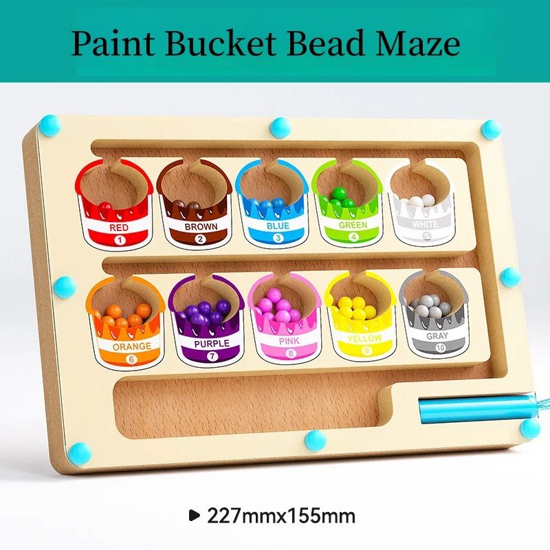 Magnetic Digital Bead Maze Children Puzzle Practice Concentration Training Game For Kids Fun Educat 9