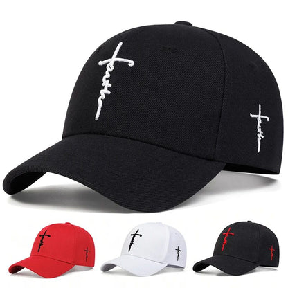 Fashion Faith Embroidery Baseball Cap, Cotton Snapback Trucker Hat for Men & Women, Stylish Sun Hats for Summer, Spring
