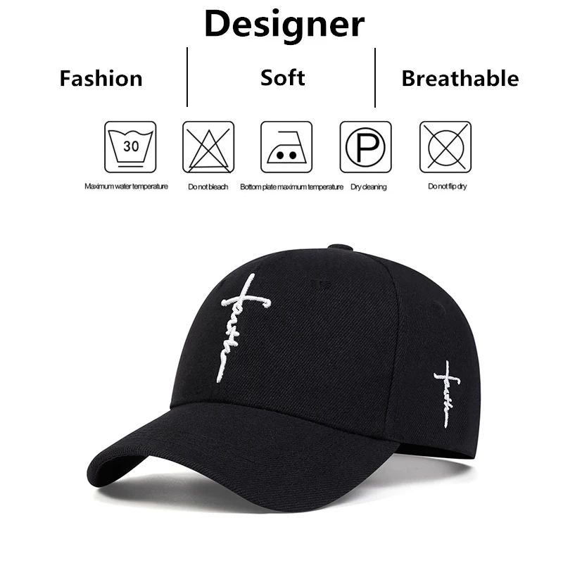 Fashion Faith Embroidery Baseball Cap Cotton Snapback Trucker Hat For Men  Women Stylish Sun Hats F 5