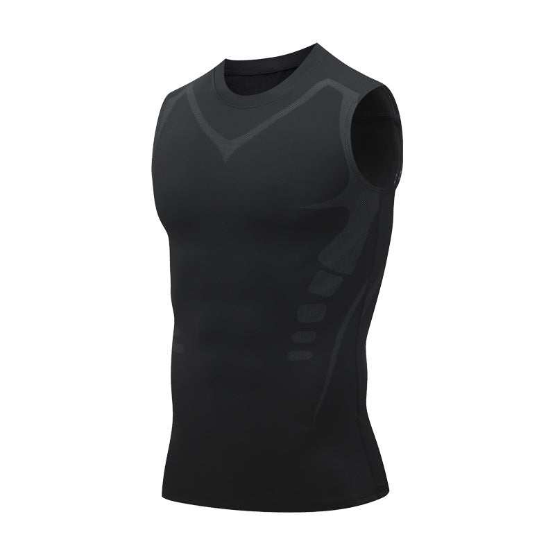 Mens Ice Silk Sports Vest Sleeveless Quick Dry Running Shirt For Gym Basketball  Summer Fitness 2
