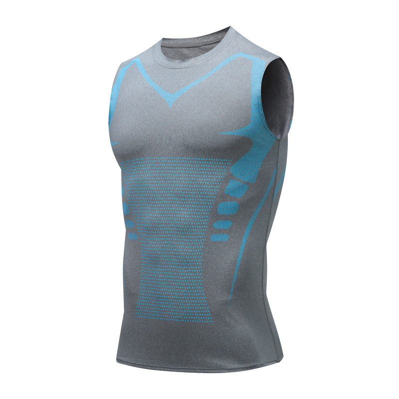 Mens Ice Silk Sports Vest Sleeveless Quick Dry Running Shirt For Gym Basketball  Summer Fitness 7