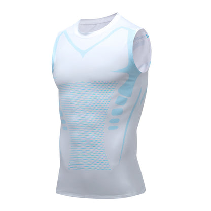 Mens Ice Silk Sports Vest Sleeveless Quick Dry Running Shirt For Gym Basketball  Summer Fitness 8