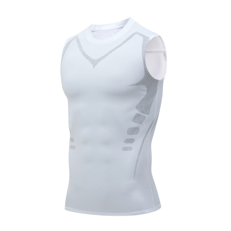 Mens Ice Silk Sports Vest Sleeveless Quick Dry Running Shirt For Gym Basketball  Summer Fitness 11