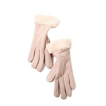 Fashion Warm Suede Women Winter Gloves Thick Plush Touchscreen Outdoor Guantes For Cycling  Driving 6