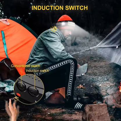 LED Sensor Rechargeable Headlamp For Outdoor Camping And Fishing 1