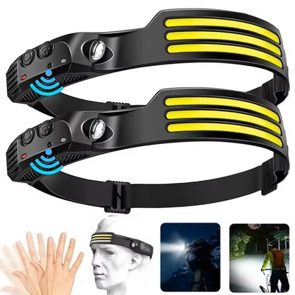 LED Sensor Rechargeable Headlamp for Outdoor Camping and Fishing