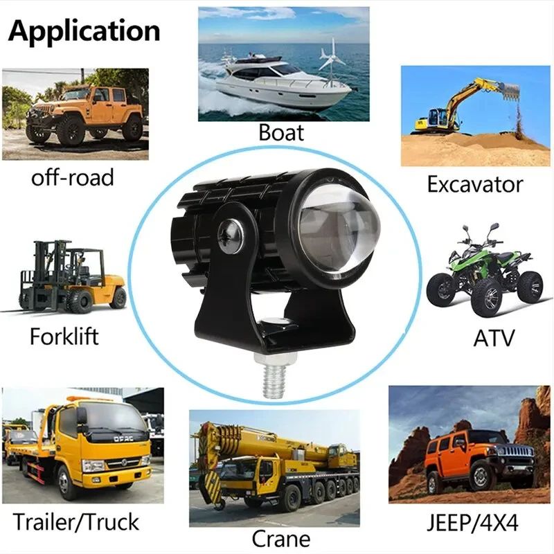 Dual Color Motorcycle Mini Driving Light Headlight Auxiliary Fog Lamp For Scooter ATV Moto Spotligh 3