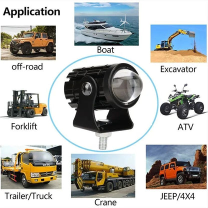 Dual Color Motorcycle Mini Driving Light Headlight Auxiliary Fog Lamp For Scooter ATV Moto Spotligh 3