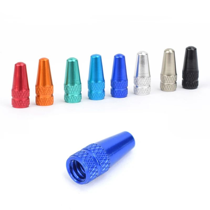 4 pcs Aluminum Alloy Bicycle Tire Valve Cap MTB Road Bike Dustproof Presta Valve Cover Protector for Road MTB Tyres