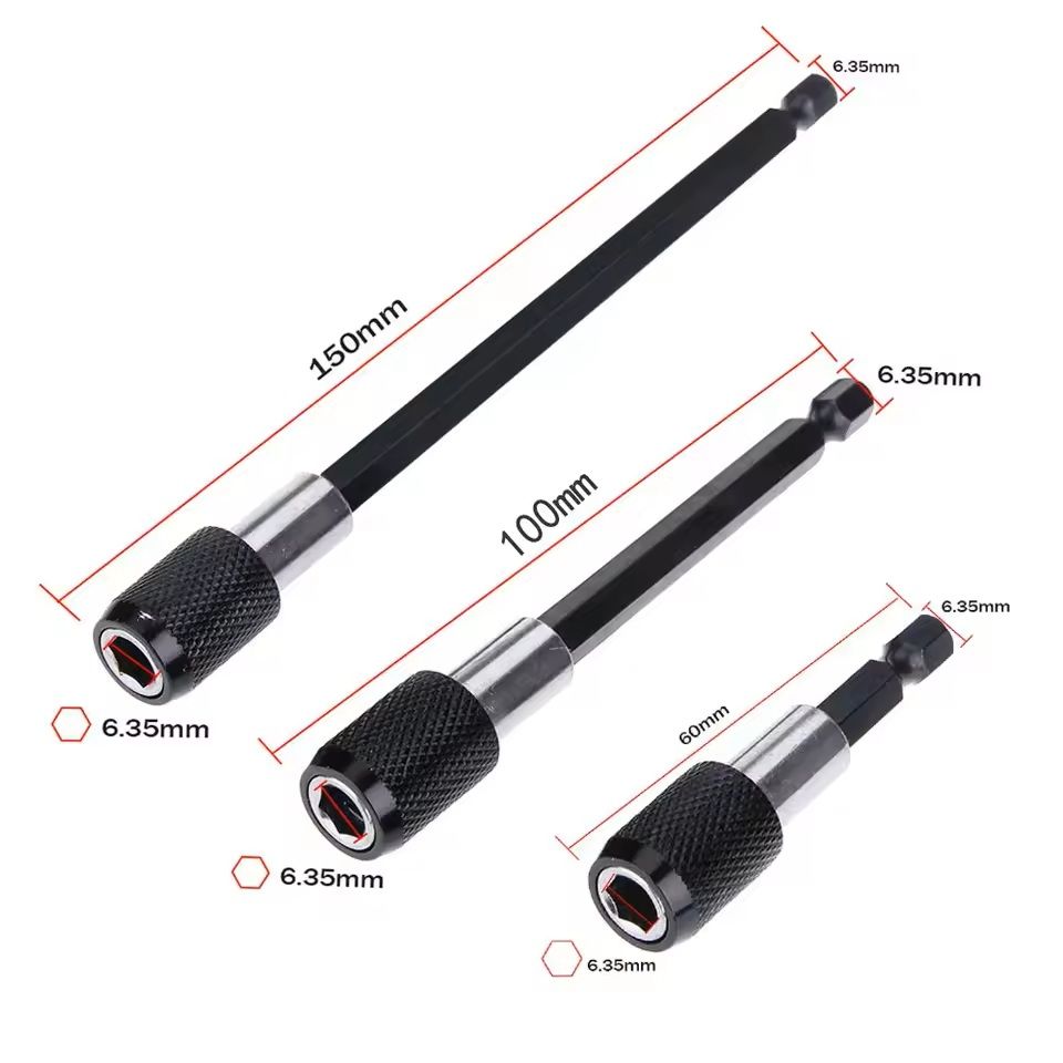 Hex Shank Quick Release Magnetic Screwdriver Extension For Power Tools 2