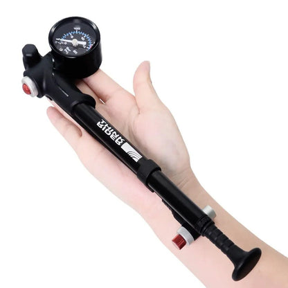 ThinkRider High-pressure Portable Bike Air Pump with Gauge, Mountain Bicycle Suspension & Fork Shock Absorber Pump