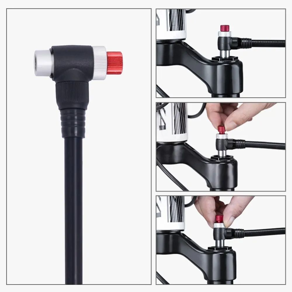 ThinkRider Highpressure Portable Bike Air Pump With Gauge Mountain Bicycle Suspension  Fork Shock A 3