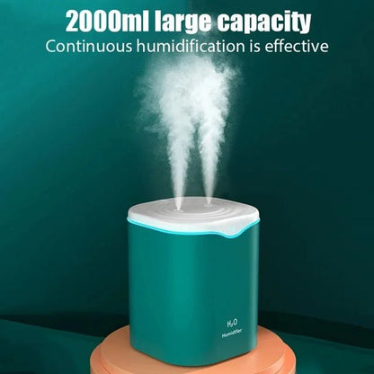 MistFlow 2000ML Dual Spray Humidifier  USB Cool Mist Aroma Diffuser For Home  Office Comfort 3