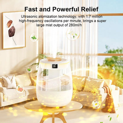 HydroGlow 1300ML Dual Spray Humidifier  USB Aroma Diffuser With Light For Home  Office Wellness 2