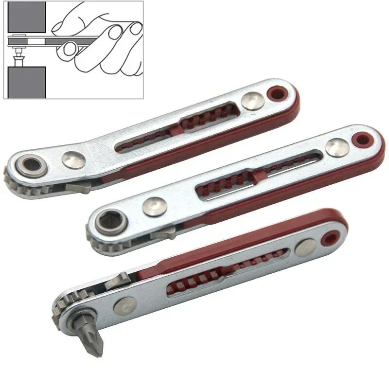 Mini MultiFunction Ratchet Screwdriver Set  TwoWay Elbow Flat Head Hexagonal CrossShaped Screwdrive 1