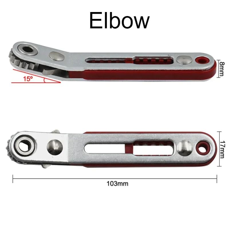 Mini MultiFunction Ratchet Screwdriver Set  TwoWay Elbow Flat Head Hexagonal CrossShaped Screwdrive 3